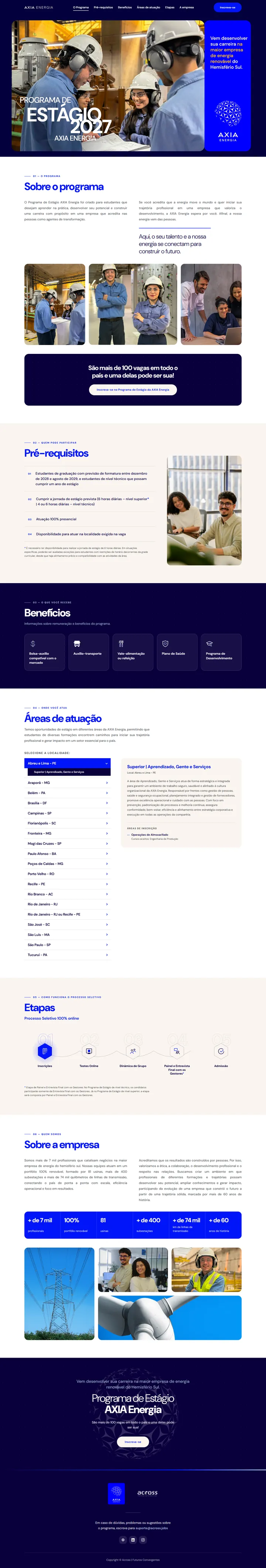 AXIA Energia — Landing Page · Estágio 2027