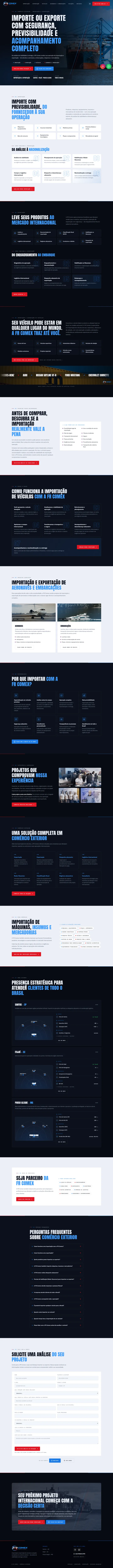 FR Comex — Landing Page · Importação e exportação