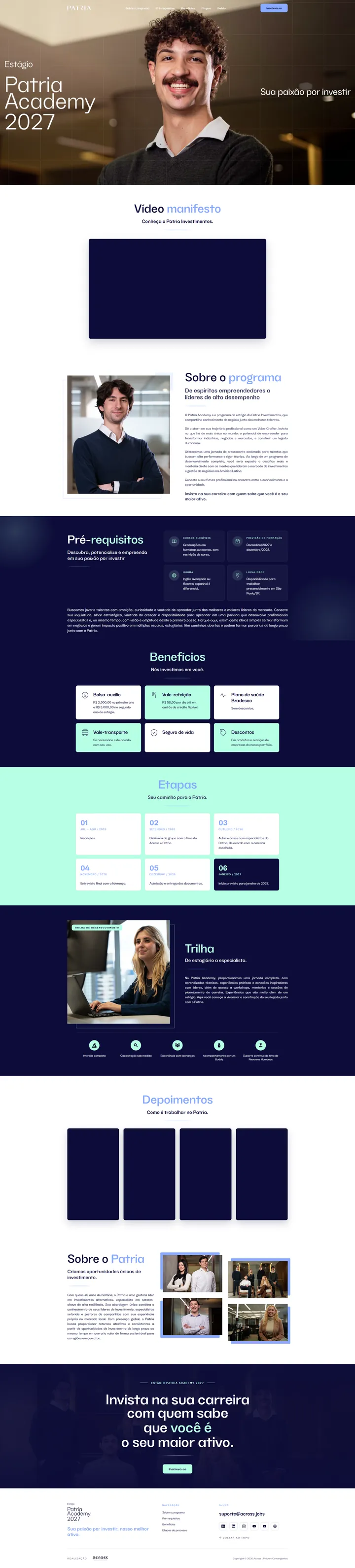 Patria — Landing Page · Estágio 2027